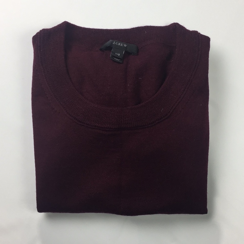 Burgundy J. Crew Wool Sweater